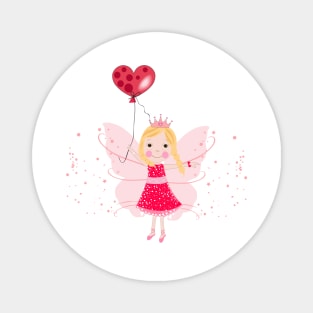 Cute fairytale with heart balloon Magnet